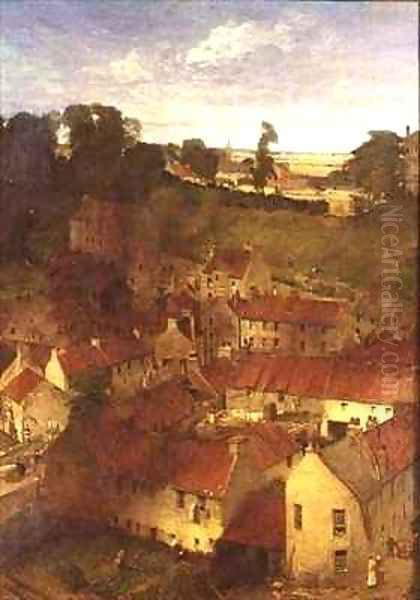 The Village of the Water of Leith from a Window in Rothesay Terrace Oil Painting by William Fettes Douglas