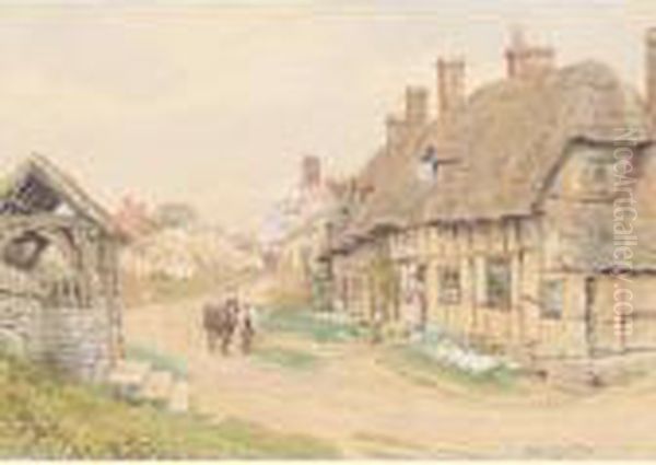 The Church Gate, Welford-on-avon Oil Painting by Alfred Robert Quinton