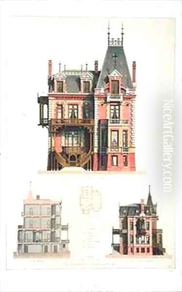 Design for a brick villa in Trouville Oil Painting by Daumont