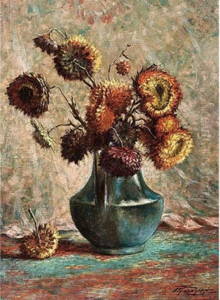 Flowers In A Vase Oil Painting by Cornelis Raaphorst