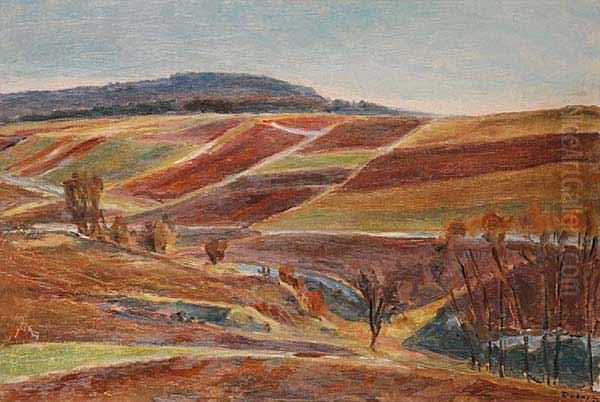 An Easter Landscape Oil Painting by Vaclav Rabas