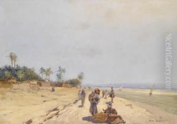 On The Bank Of The Nile Oil Painting by Max Friedrich Rabes