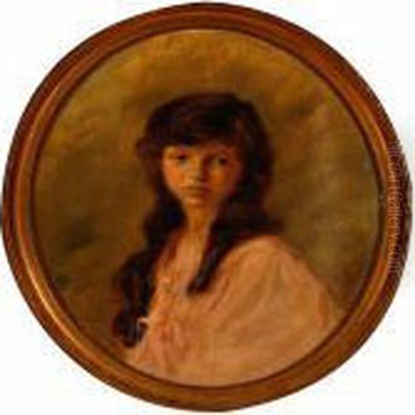 Portrait Of Edith Oil Painting by Max Friedrich Rabes