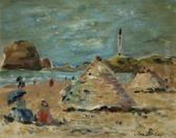 Am Strand Oil Painting by Max Friedrich Rabes