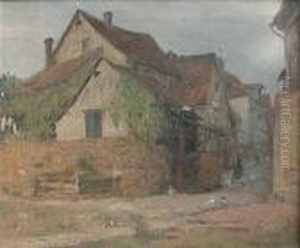 Widok Na Zaulek Oil Painting by Max Friedrich Rabes