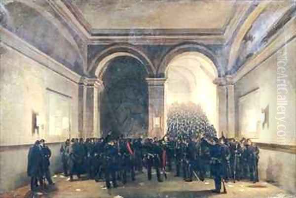 Entry of the 106th Battalion into the Paris Town Hall Oil Painting by Jules & Guiaud, Jacques Didier