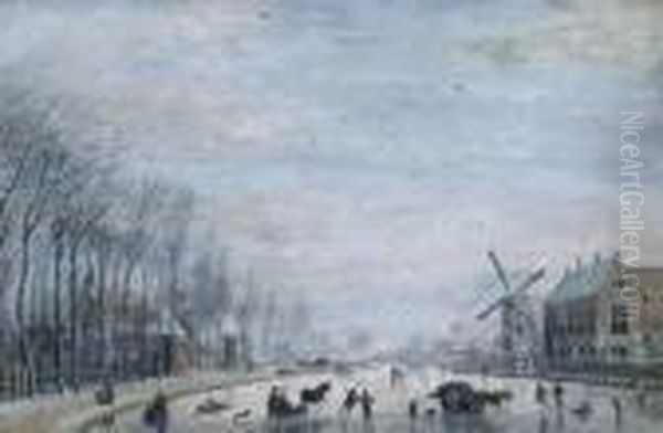 Amsterdam Oil Painting by Abraham Rademaker