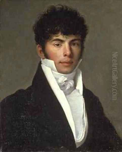 Bust Portrait of Amedee Auguste Perier 1785-1831 Oil Painting by Jean Baptiste Francois Desoria