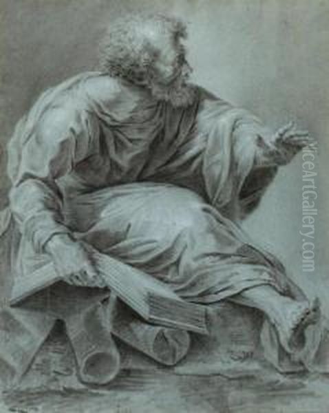 The Apostle Matthew. Oil Painting by Santi Raffaelo