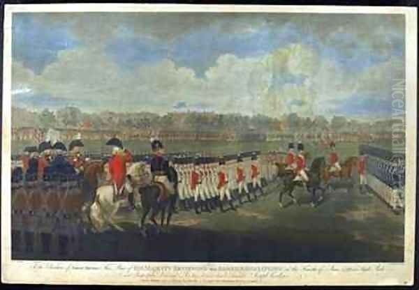 The King reviewing the Armed Association in Hyde Park on 4th June 1799 Oil Painting by Edward Dayes