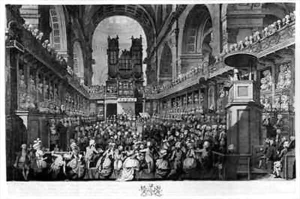 Thanksgiving at St Pauls for George IIIs 1738-1820 Recovery from Illness by Edward Dayes