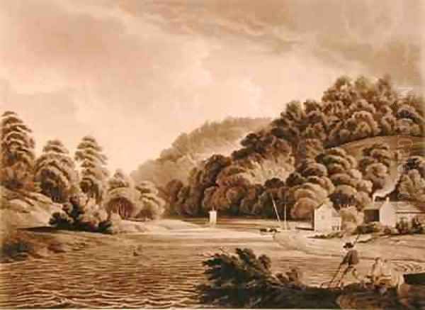 View at Redbrook in the River Wye Oil Painting by Edward Dayes