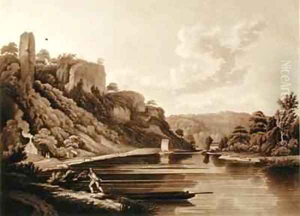 View of the New Weir on the River Wye Oil Painting by Edward Dayes