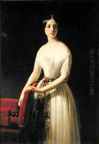 Eugenie Saint Amand Oil Painting by Claude-Marie Dubufe