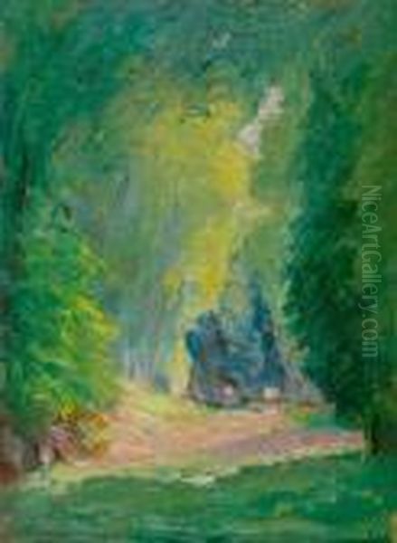 Allee Du Chateau De Canon Oil Painting by Jules Louis Rame