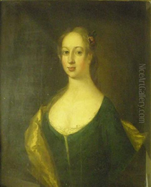 Half-length Portrait Of Anne Dunbar Oil Painting by Allan Ii Ramsay