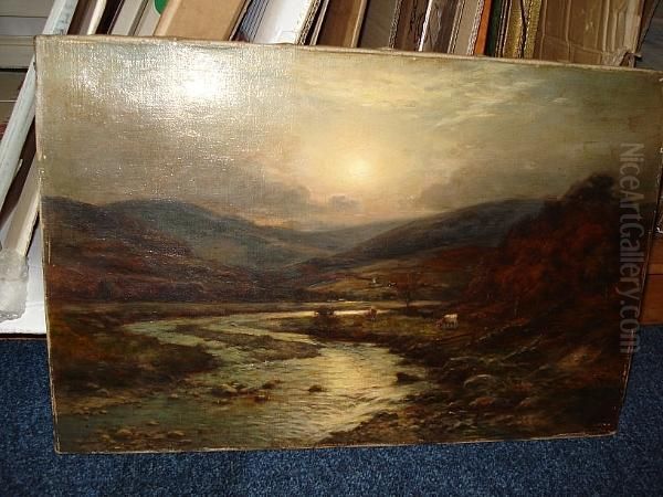 On The North Esk Oil Painting by Allan Ii Ramsay