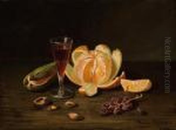 Still Life With Wine Glass Oil Painting by Milne Ramsey