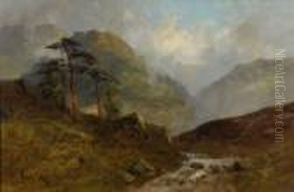 A Highland Landscape Oil Painting by Aubrey Ramus