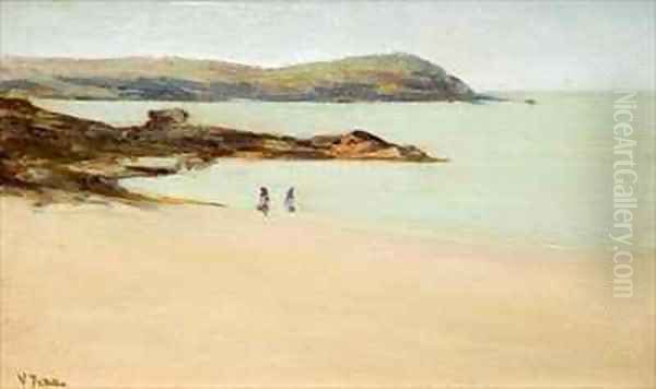 Coast Scene Oil Painting by Vickers Deville