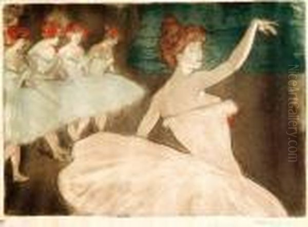 Danseuses De Ballet Oil Painting by Richard Ranft