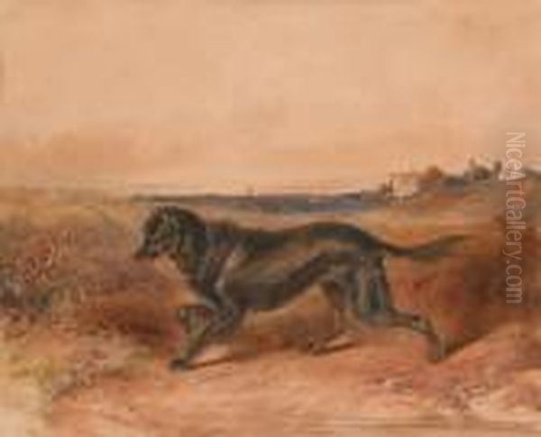 Streunender Hund Oil Painting by Johann Matthias Ranftl