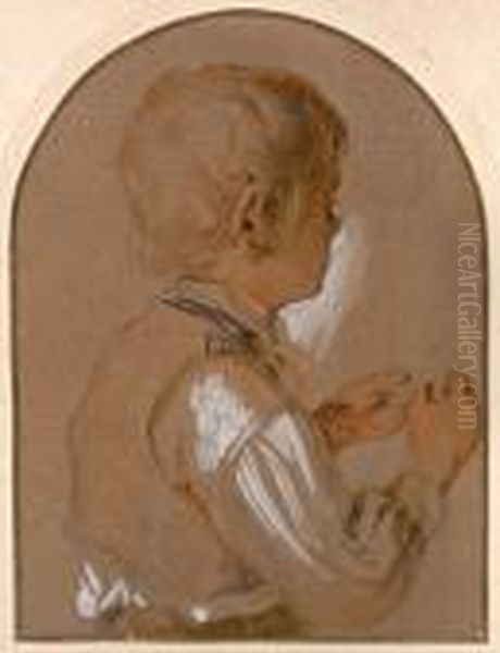 Portrait Eines Jungen Knaben Oil Painting by Johann Matthias Ranftl