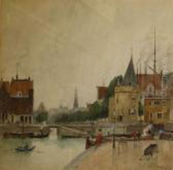 The Schreierstoren, Amsterdam Oil Painting by Henry Ward Ranger