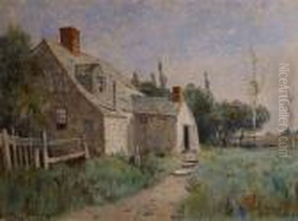 House In East Hampton Oil Painting by Henry Ward Ranger