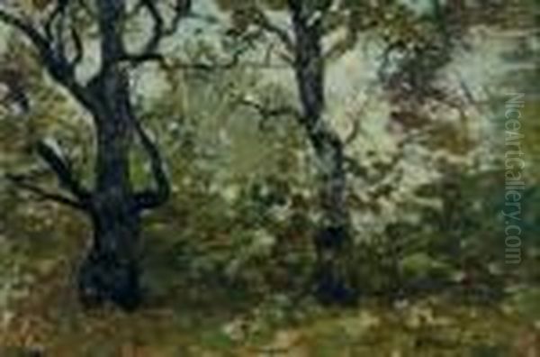 In The Depths Of The Forest Interior Oil Painting by Henry Ward Ranger