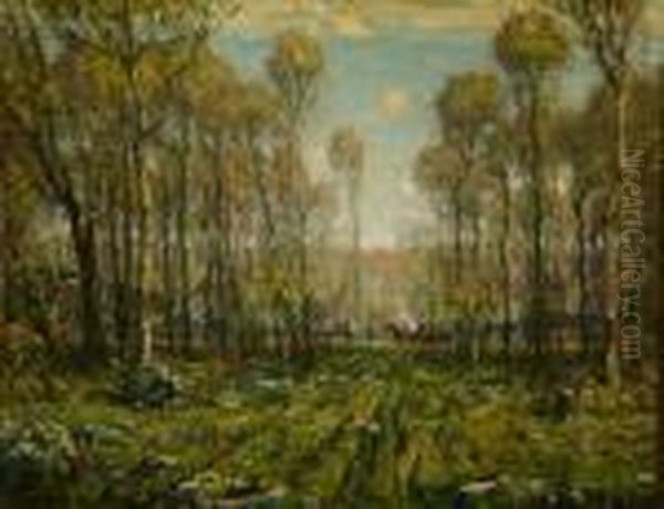 The Forest Road, Early Spring Oil Painting by Henry Ward Ranger