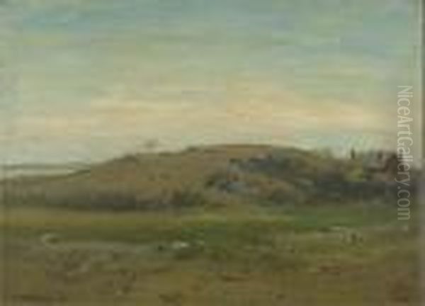 A Rocky Meadow Oil Painting by Henry Ward Ranger