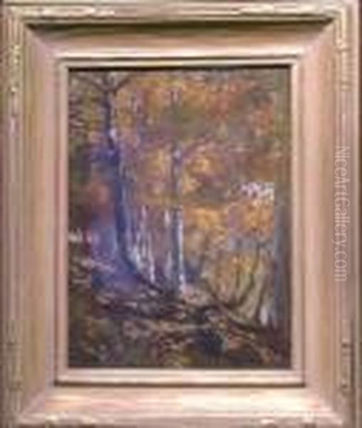 Late Autumn Oil Painting by Henry Ward Ranger