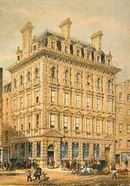 National Discount Company Offices Cornhill Oil Painting by Day & Son