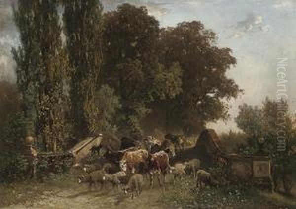 The Road Home Oil Painting by Gustav Ranzoni