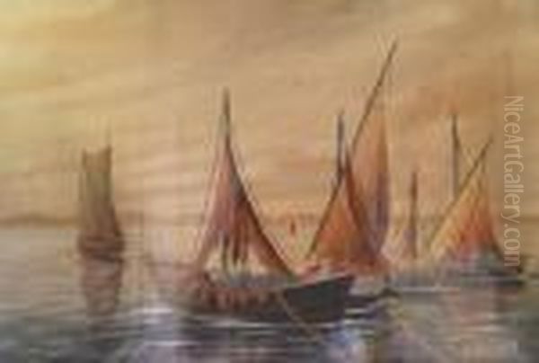 Marine Oil Painting by Gustav Ranzoni