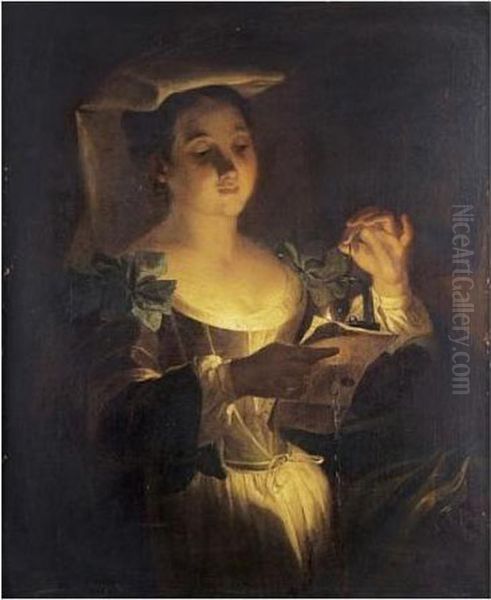 La Liseuse Oil Painting by Jean Raoux