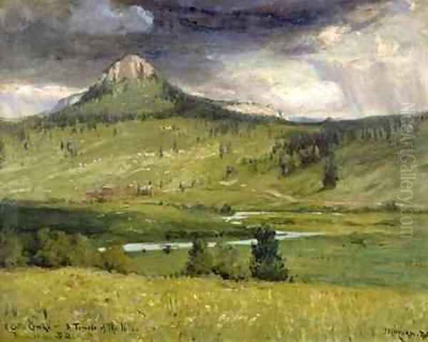 South Castle Creek a Temple of the Hills Black Hills South Dakota Oil Painting by Franklin De Haven