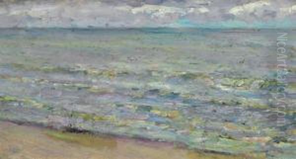 Shoreline Waves Oil Painting by Joseph Morris Raphael