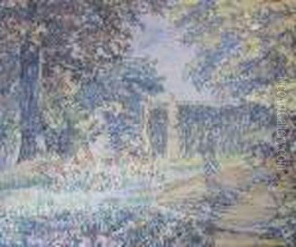 Raphael : Jardin A Uccle Oil Painting by Joseph Morris Raphael