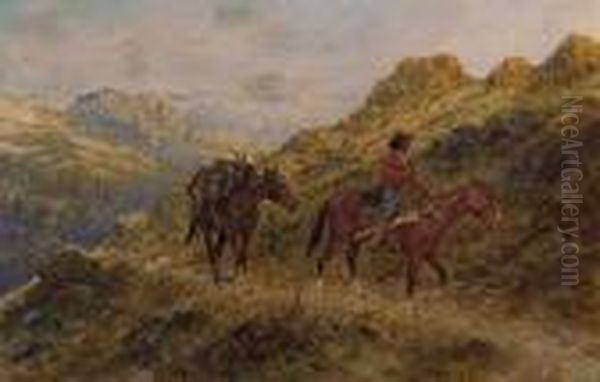 Navajo Hunter Oil Painting by Henry Raschen