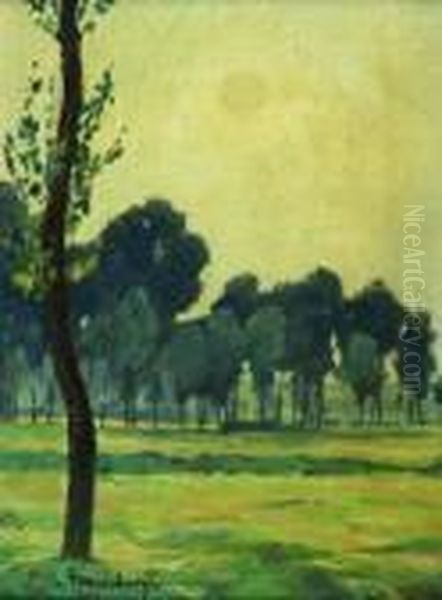 Abend Am Niederrhein Oil Painting by Alfred Rasenberger