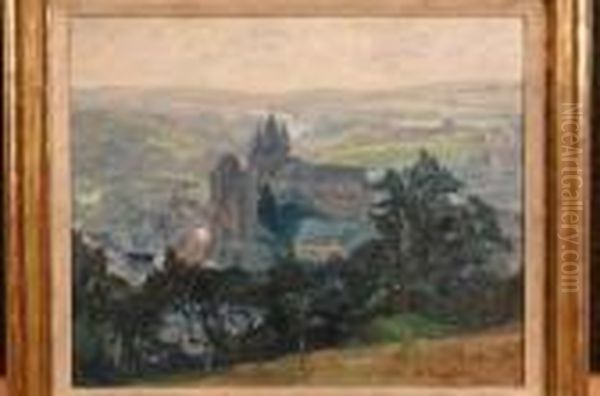 Palace Castle Oil Painting by Alfred Rasenberger