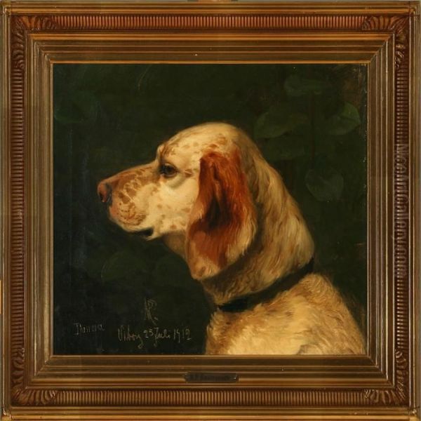 The Dog Donna Oil Painting by Niels Peter Rasmussen