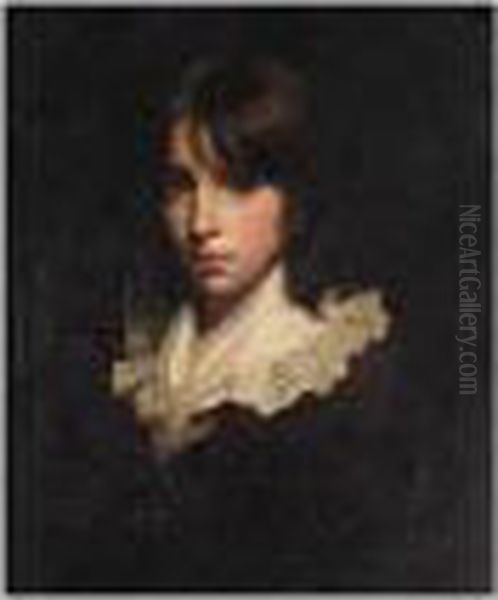 Portrait Of A Boy Oil Painting by John Rathbone