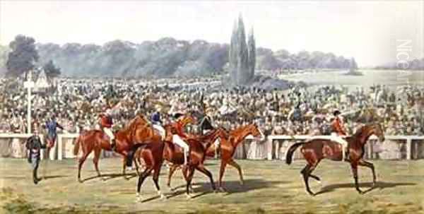 Grand Prix de Paris Longchamp Oil Painting by Delamary, Henry