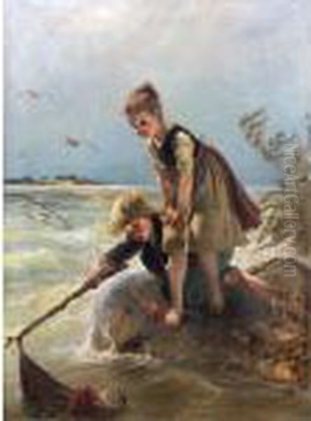 Die Rettungspartie (the Rescue) Oil Painting by Karl Raupp