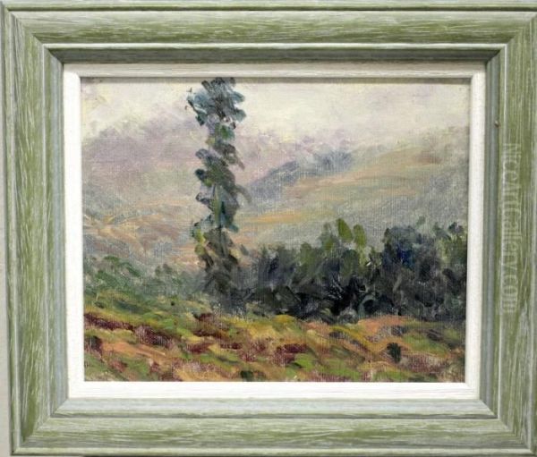 Paisaje Con Arbol Oil Painting by Nicolas Raurich Y Petre