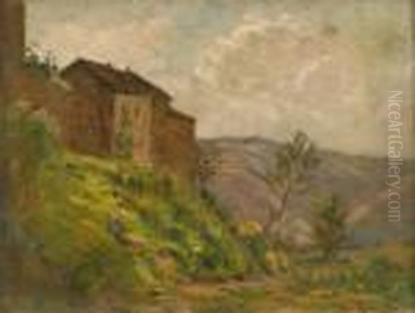 Casolare Di Campagna Oil Painting by Giovanni Rava