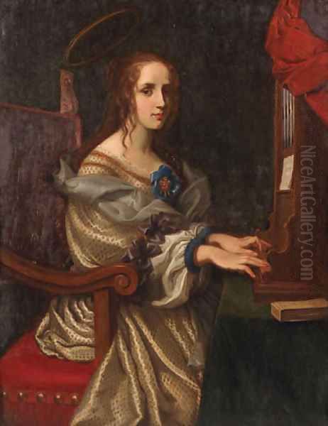 Saint Cecilia Oil Painting by Carlo Dolci